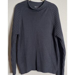 BKE Buckle Cable Knit Sweater Size‎ Small Blue Resistance Strength Vtg Grandpa